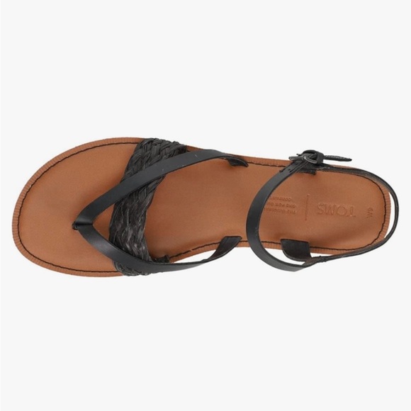 TOMS Black Lexie Strappy Sandals, Size 7.5 - Picture 2 of 12